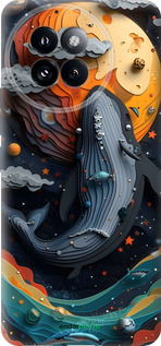 Силиконовый чехол Кит в космосе для Xiaomi Civi 4 Pro - 6328u-3682 изображение 