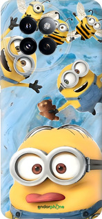 Силиконовый чехол Миньоны для Xiaomi Civi 4 Pro - 6386u-3682 изображение 