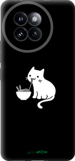 Силиконовый чехол С милым котом на черном фоне для Xiaomi Civi 4 Pro - 6528u-3682 изображение 