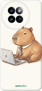 Силиконовый чехол Funny Capybara CEO Working для Xiaomi Civi 4 Pro - 6777u-3682 изображение 