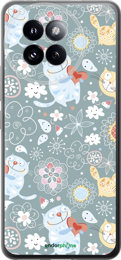 Силиконовый чехол Котята v3 для Xiaomi Civi 4 Pro - 1223u-3682 изображение 