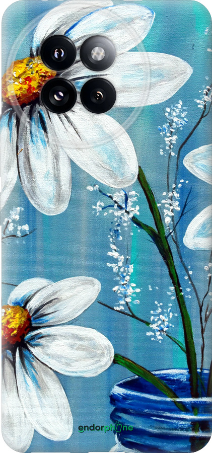 Силиконовый чехол Красивые арт-ромашки для Xiaomi Civi 4 Pro - 4031u-3682 изображение 