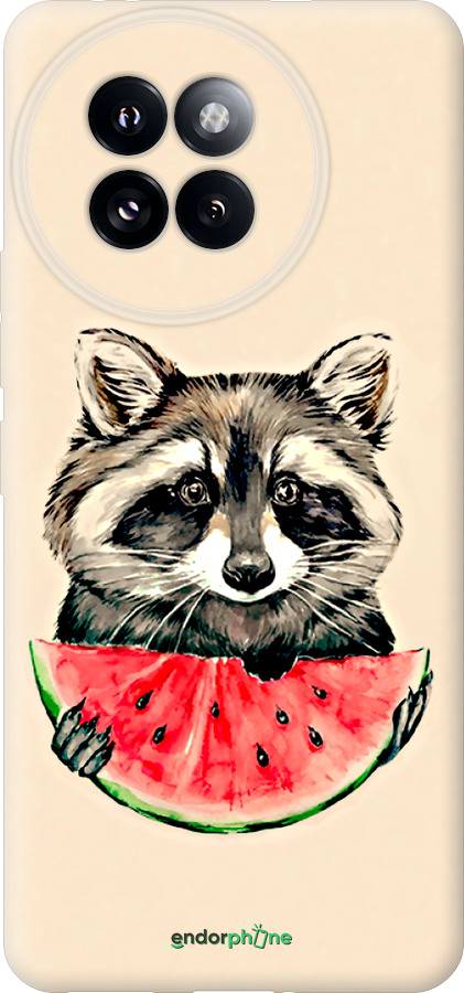 Силиконовый чехол Енотик с арбузом для Xiaomi Civi 4 Pro - 4605u-3682 изображение 