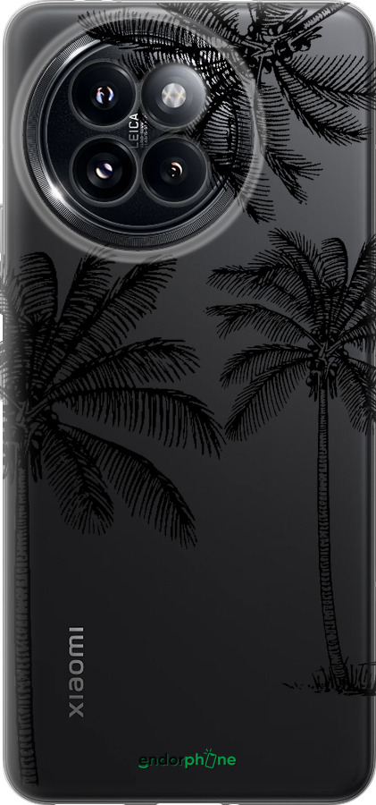 Силиконовый чехол Пальмы1 для Xiaomi Civi 4 Pro - 4634u-3682 изображение 