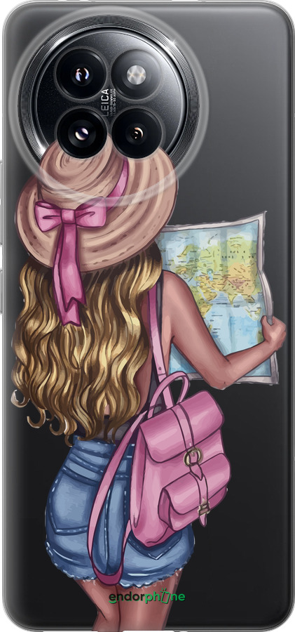 Силіконовий чехол Дівчина з картою для Xiaomi Civi 4 Pro - 4704u-3682 изображение 