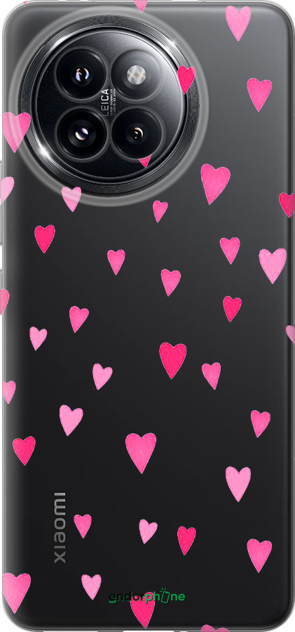 Силиконовый чехол Сердечки 2 для Xiaomi Civi 4 Pro - 4763u-3682 изображение 