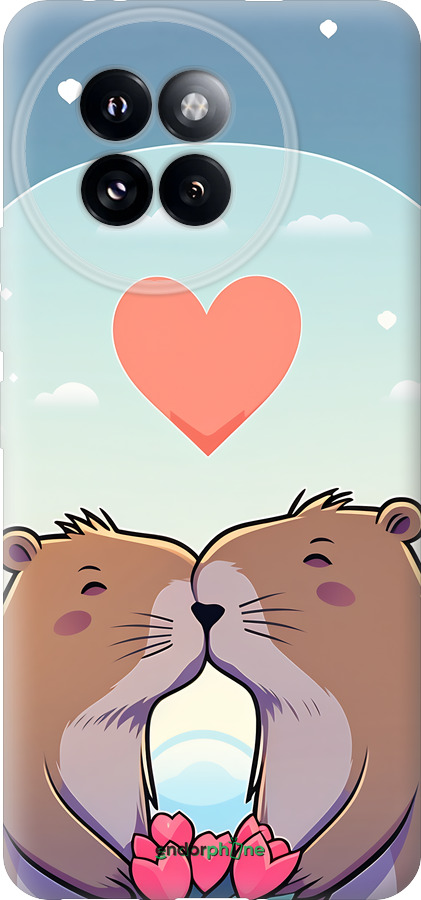 Силиконовый чехол Капибара любовь для Xiaomi Civi 4 Pro - 6027u-3682 изображение 