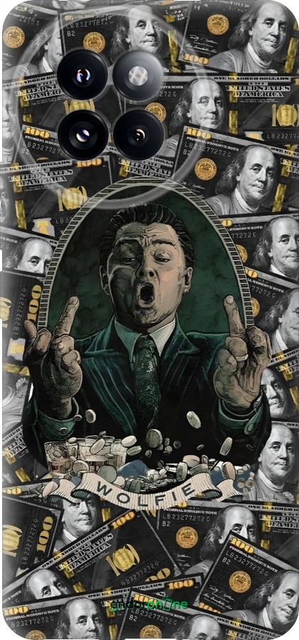 Силиконовый чехол Волк с валл стрит для Xiaomi Civi 4 Pro - 6287u-3682 изображение 