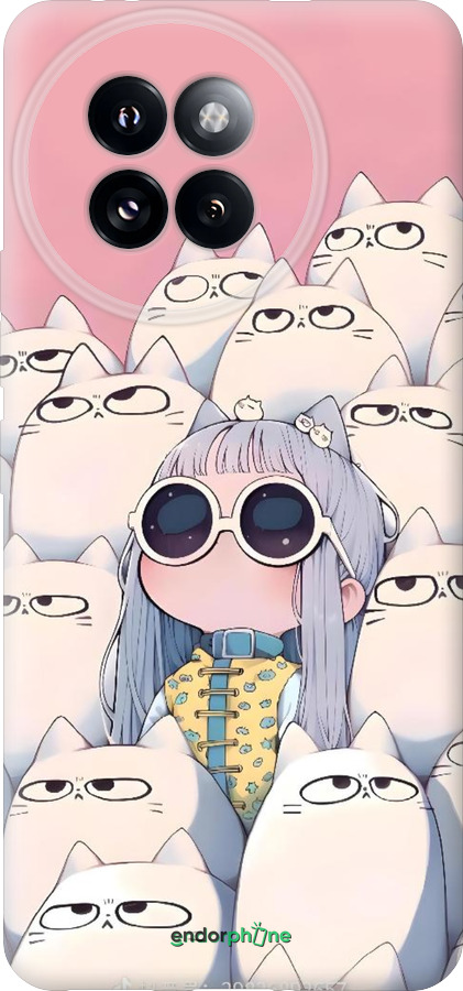Силиконовый чехол Малышка с котами для Xiaomi Civi 4 Pro - 6295u-3682 изображение 