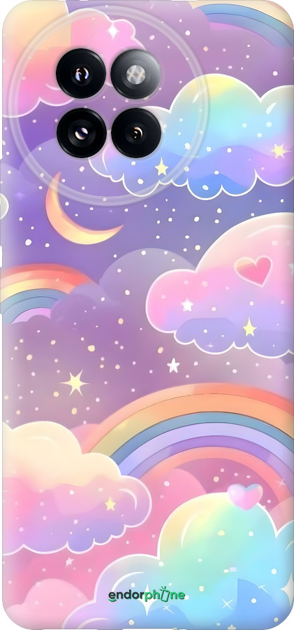 Силиконовый чехол Облака и радуга для Xiaomi Civi 4 Pro - 6312u-3682 изображение 