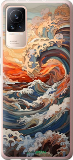 Силиконовый чехол Арт волны для Xiaomi Civi - 6324u-2491 изображение 