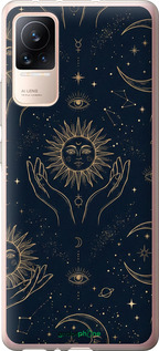 Силиконовый чехол Celestial Harmony: Sun & Moon Gold Mystic Pattern для Xiaomi Civi - 6778u-2491 изображение 