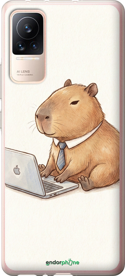 Силиконовый чехол Funny Capybara CEO Working для Xiaomi Civi - 6777u-2491 изображение 