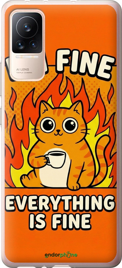 Силіконовий чехол Funny Cat для Xiaomi Civi - 6786u-2491 изображение 