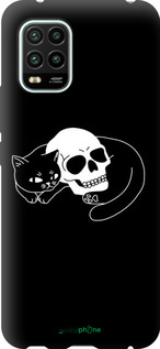 TPU чехол С изображением кота и черепа для Xiaomi Mi 10 Lite - 6491b-1924 изображение 