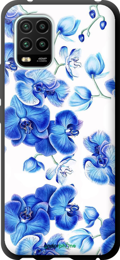TPU чехол Голубые орхидеи для Xiaomi Mi 10 Lite - 4406b-1924 изображение 