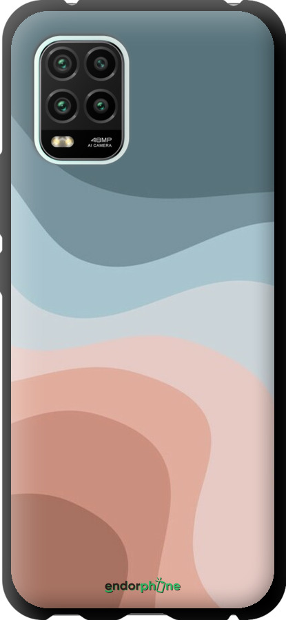 TPU чехол З синіми та рожевими хвилями в стилі ретро для Xiaomi Mi 10 Lite - 6532b-1924 изображение 