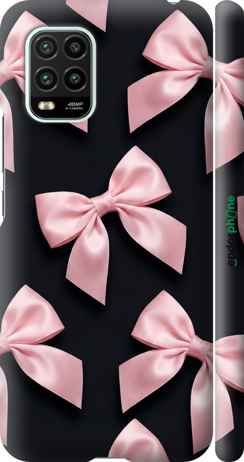 3D пластиковый матовый чехол Coquette Ribbons Dark Coquette для Xiaomi Mi 10 Lite - 6767m-1924 изображение 