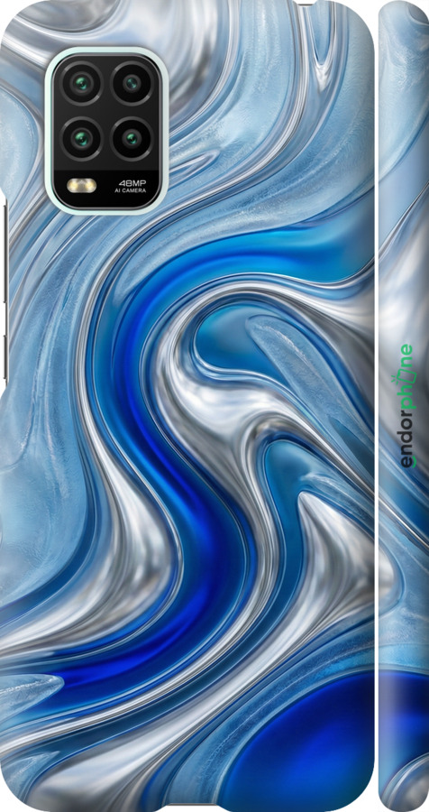 3D пластиковий матовий чехол Liquid Chrome для Xiaomi Mi 10 Lite - 6781m-1924 изображение 