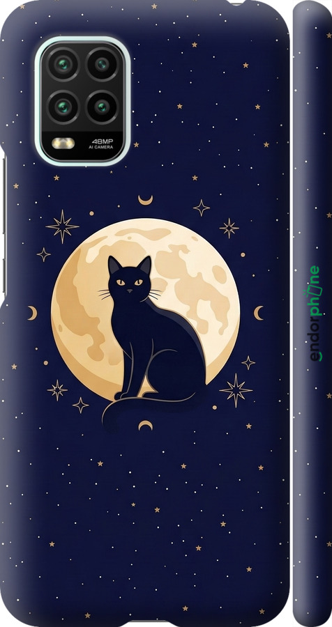 3D пластиковый матовый чехол Cute Cat Celestial/Witchy для Xiaomi Mi 10 Lite - 6787m-1924 изображение 