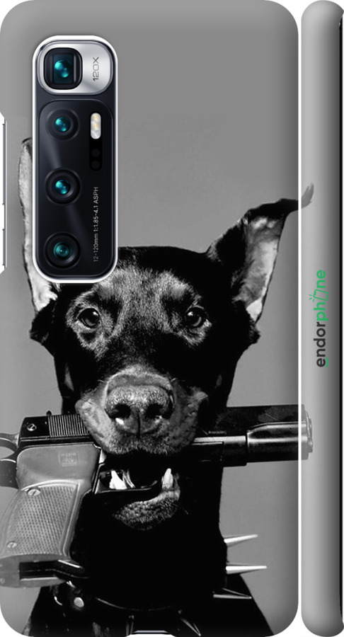 

3D-muovi matta cover "Dobermanni" for Xiaomi Mi 10 Ultra, Harmaa