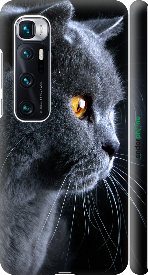 

3D пластиковий матовий чохол "Гарний кіт" для Xiaomi Mi 10 Ultra, Чорний