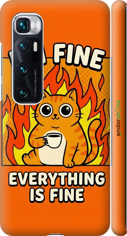 3D пластиковый матовый чехол Funny Cat для Xiaomi Mi 10 Ultra - 6786m-2064 изображение 