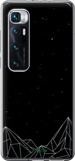 2D пластиковий чехол Чорно білі абстрактні гори для Xiaomi Mi 10 Ultra - 6437t-2064 изображение 