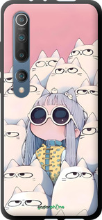 TPU чехол Малышка с котами для Xiaomi Mi 10 - 6295b-1860 изображение 