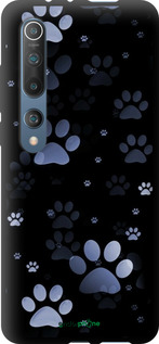 TPU чехол З синіми відбитками лап для Xiaomi Mi 10 - 6441b-1860 изображение 