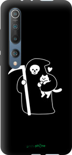TPU чехол Мінімалістичний арт: смерть та кішка для Xiaomi Mi 10 - 6529b-1860 изображение 