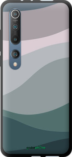 TPU чехол С фиолетовым и бирюзовым ретро-стилем и волнами для Xiaomi Mi 10 - 6533b-1860 изображение 