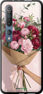 TPU чехол Пионы 1 для Xiaomi Mi 10 - 6705b-1860 изображение 