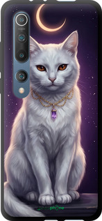 TPU чехол Mystic White Cat Gothic Dark Purple Gold для Xiaomi Mi 10 - 6805b-1860 изображение 