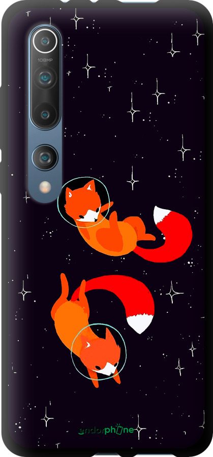 

TPU чохол "Лисички в космосі" для Xiaomi Mi 10 Pro, Помаранчевий