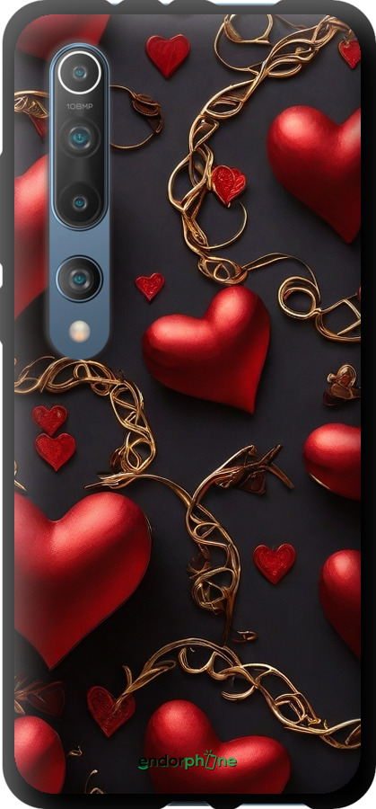 TPU чехол Сердечки для Xiaomi Mi 10 - 5831b-1860 изображение 