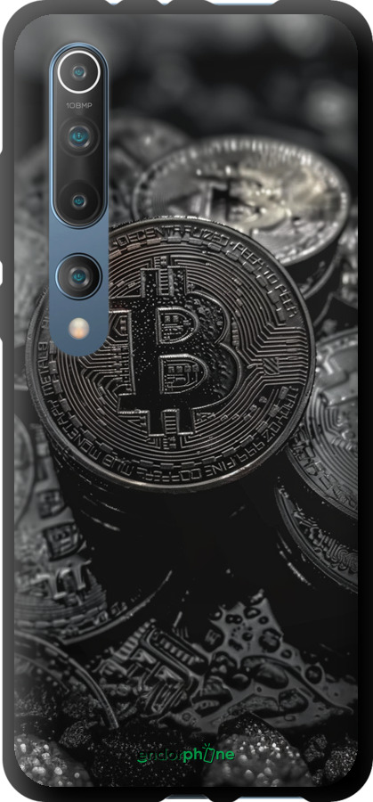 TPU чехол Black Bitcoin для Xiaomi Mi 10 Pro - 6090b-1870 изображение 