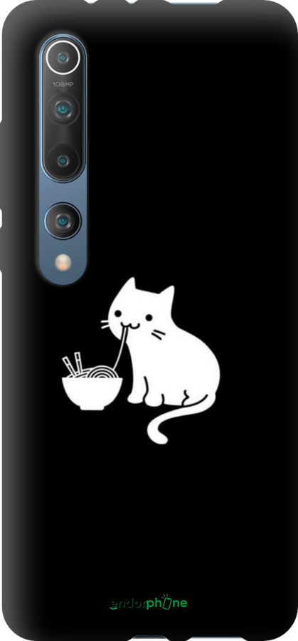TPU чехол Милий кіт на чорному фоні для Xiaomi Mi 10 - 6528b-1860 изображение 