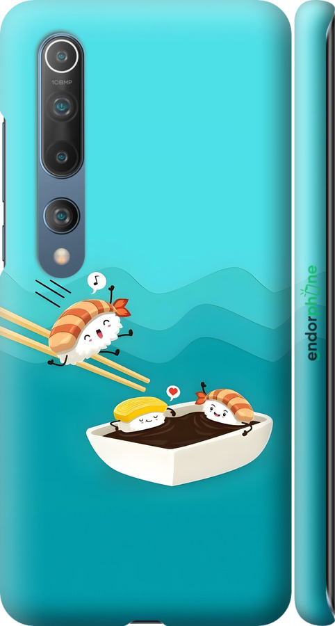 3D пластиковий матовий чехол Суші для Xiaomi Mi 10 Pro - 6354m-1870 изображение 