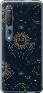 2D пластиковий чехол Celestial Harmony: Sun & Moon Gold Mystic Pattern для Xiaomi Mi 10 - 6778t-1860 изображение 