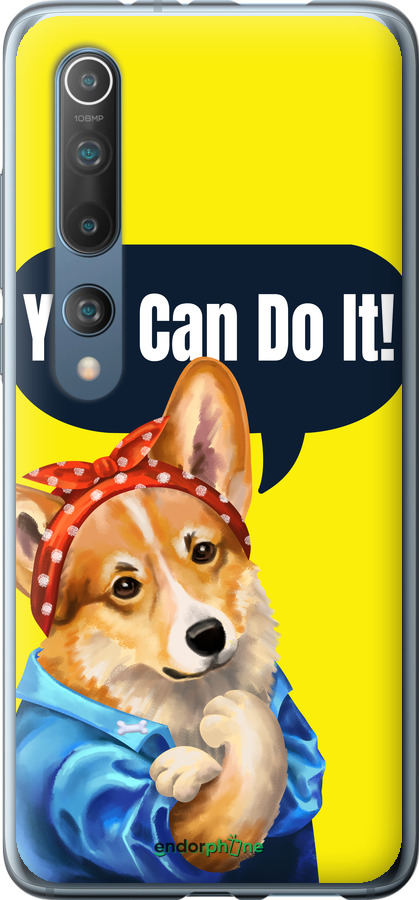 2D пластиковий чехол чехол с корги You Can Do It для Xiaomi Mi 10 - 6184t-1860 изображение 