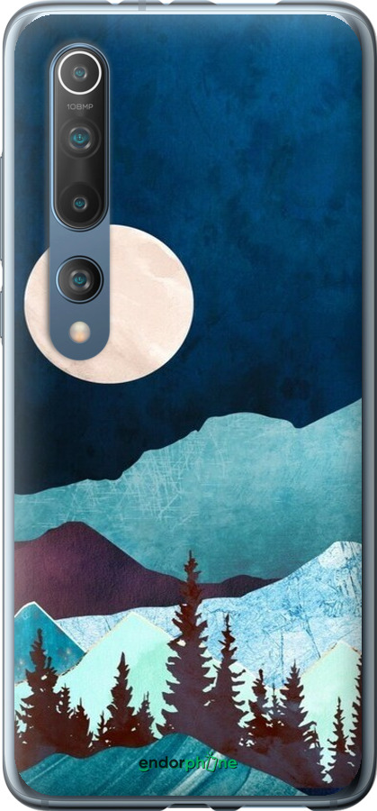 2D пластиковый чехол Горная идиллия ночной пейзаж для Xiaomi Mi 10 Pro - 6488t-1870 изображение 