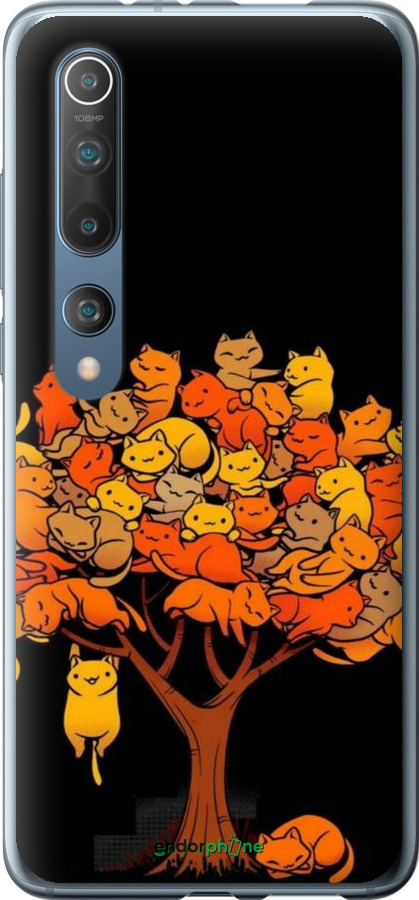 2D пластиковий чехол Дерево та котики для Xiaomi Mi 10 Pro - 6516t-1870 изображение 