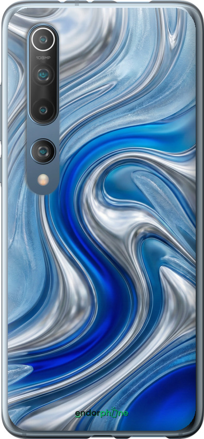 2D пластиковый чехол Liquid Chrome для Xiaomi Mi 10 - 6781t-1860 изображение 