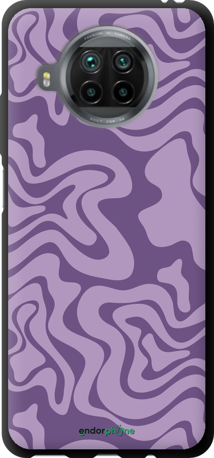 

TPU musta cover "Abstrakti malli v2" for Xiaomi Mi 10T Lite, Violetti