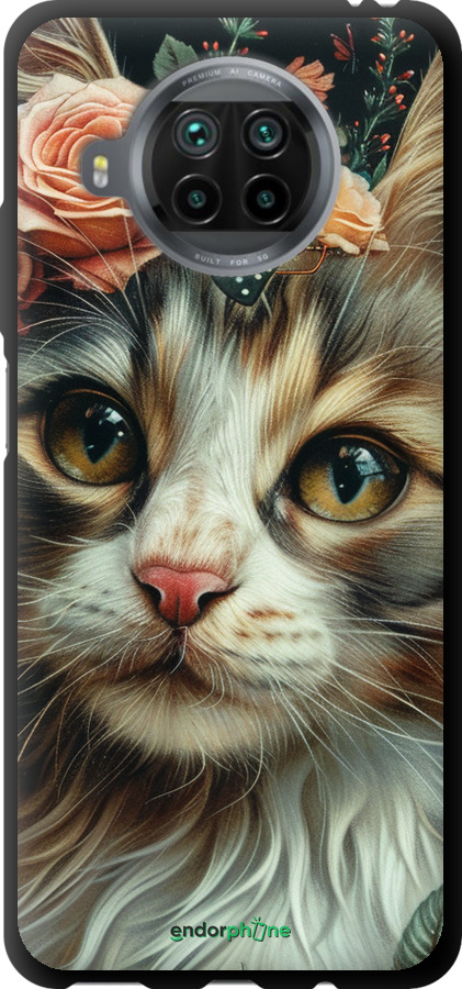 

TPU чохол "Cats and flowers" для Xiaomi Mi 10T Lite, Рожевий
