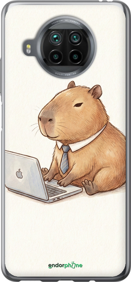 2D пластиковый чехол Funny Capybara CEO Working для Xiaomi Mi 10T Lite - 6777t-2097 изображение 