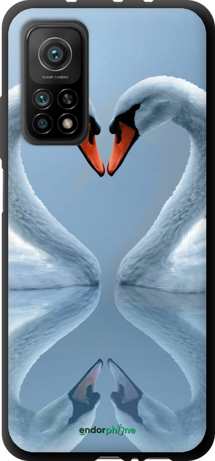 TPU чехол Лебеди для Xiaomi Mi 10T - 6007b-2096 изображение 
