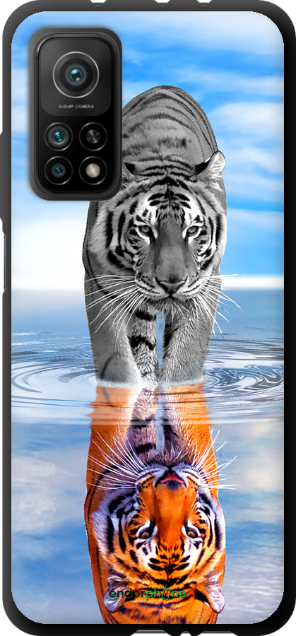 TPU чехол Тигр для Xiaomi Mi 10T - 6016b-2096 изображение 