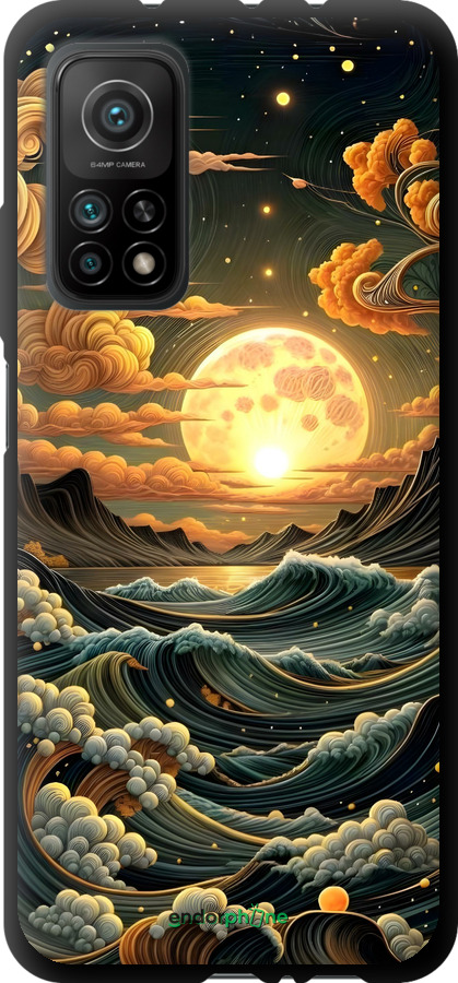 TPU чехол Арт волны для Xiaomi Mi 10T Pro - 6332b-2679 изображение 